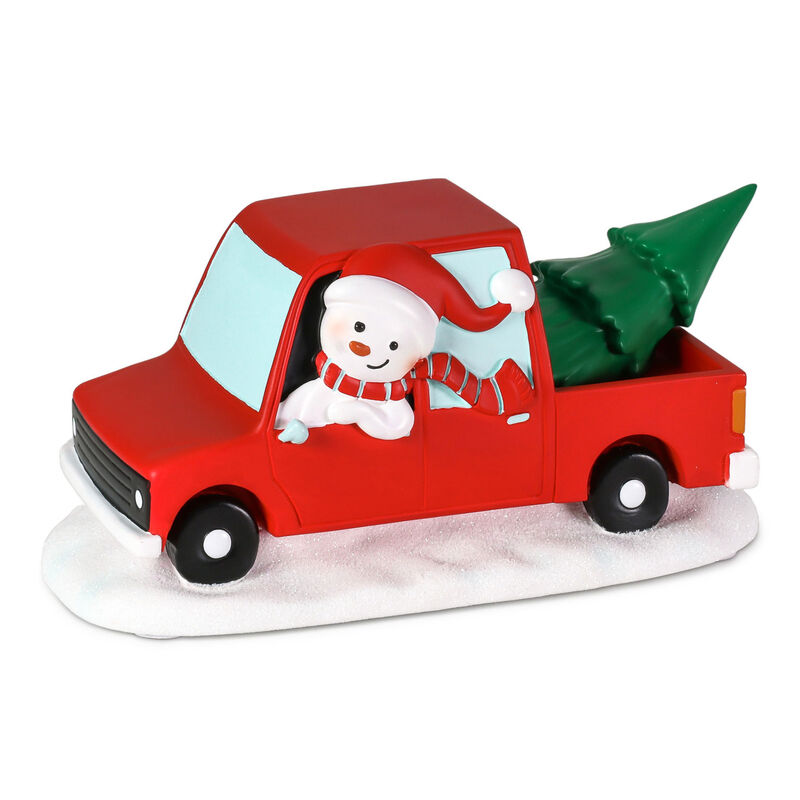 Snowman-Village-Red-Pickup-Truck-Decoration_1XKT9066_01