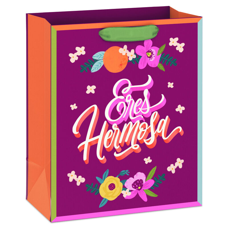 Spanish-Language-Flowers-on-Purple-Medium-Gift-Bag_3SCB1038_01