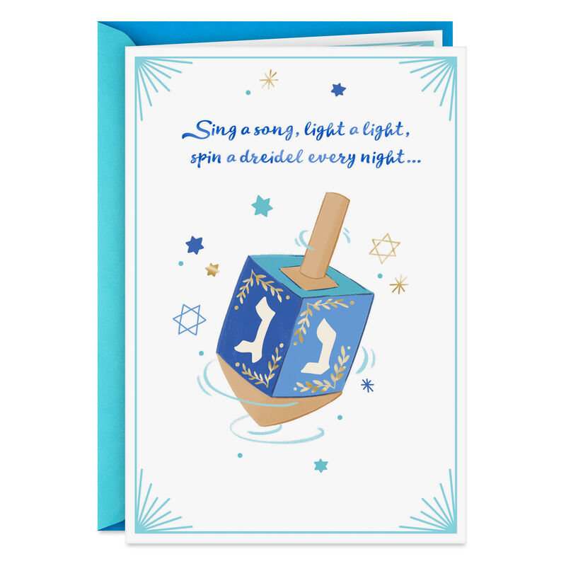 Spinning-Dreidel-and-Stars-of-David-Hanukkah-Card_399CH4051_01