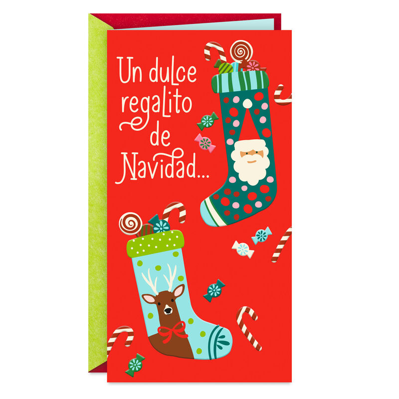Stockings-and-Candy-Money-Holder-Christmas-Card-in-Spanish_299NXM3014_01