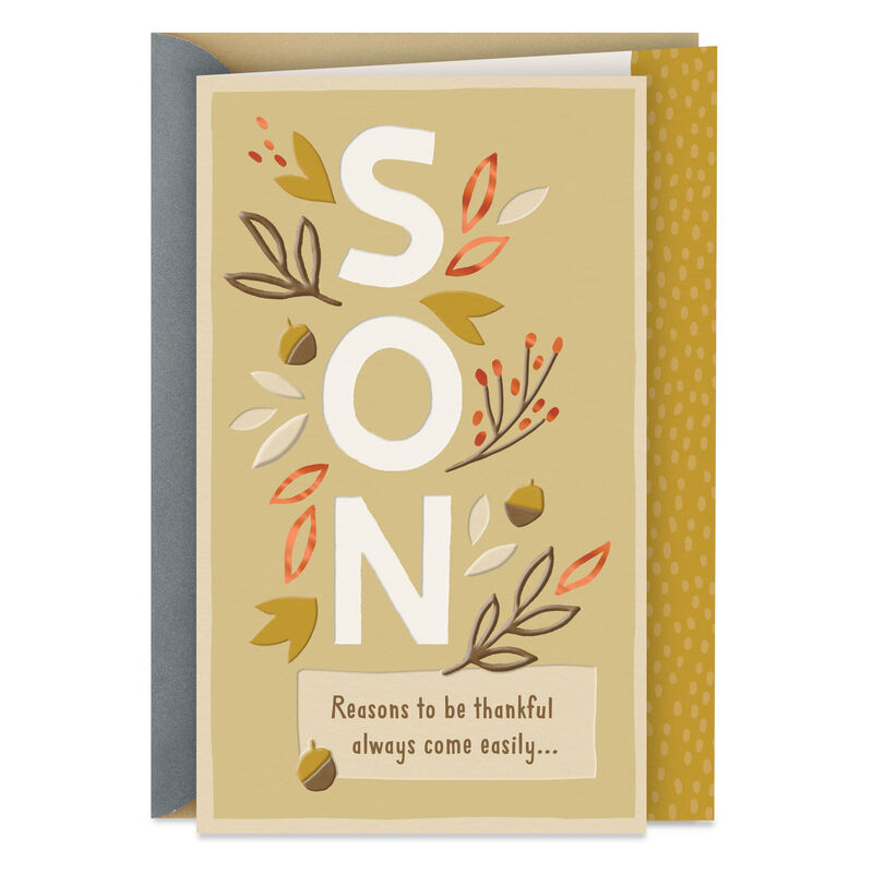 Tan-Leaves-and-Acorns-Thanksgiving-Card-for-Son_299THE3947_01