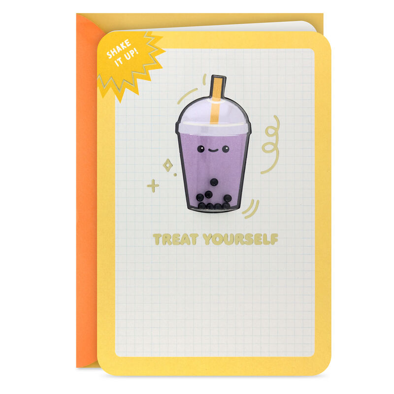 Treat-Yourself-Boba-Tea-Confetti-Shaker-Birthday-Card_799HFI8004_01