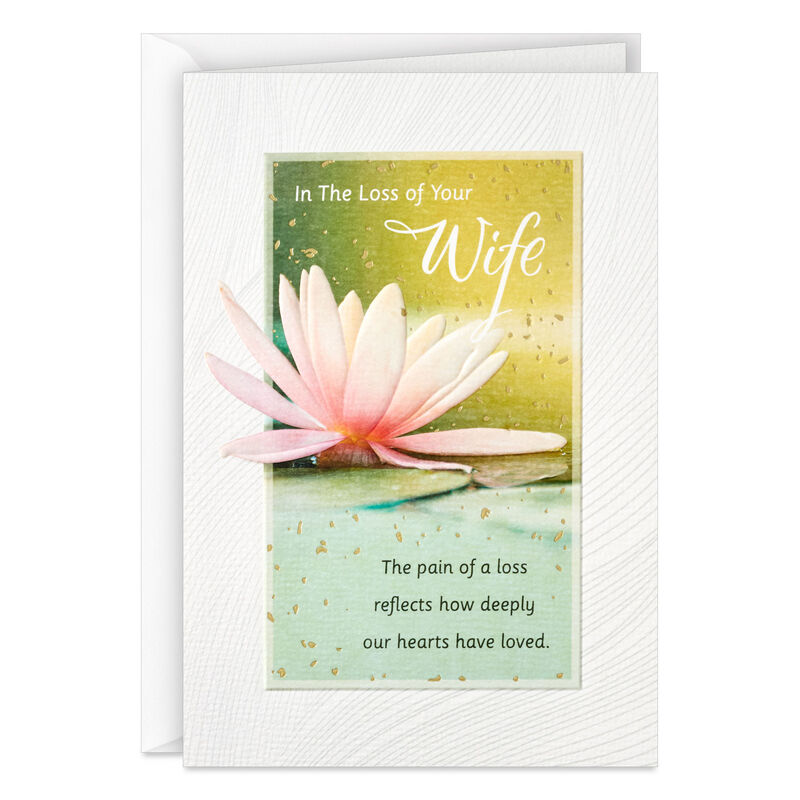 Water-Lily-Religious-Sympathy-Card-for-Wife_559CEY2066_01